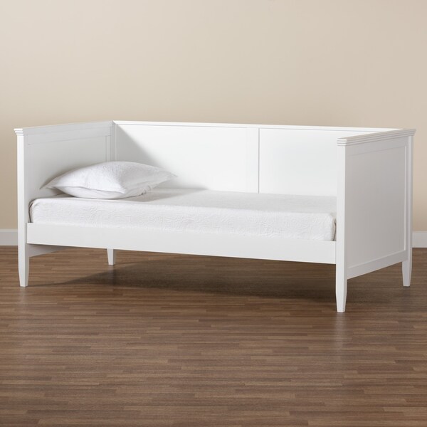 Baxton Studio Viva Classic and Traditional White Finished Wood Twin Size Daybed - 224-12600-ZORO