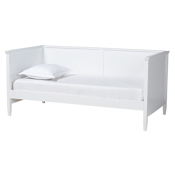 Baxton Studio Viva Classic and Traditional White Finished Wood Twin Size Daybed - 224-12600-ZORO