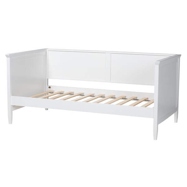 Baxton Studio Viva Classic and Traditional White Finished Wood Twin Size Daybed - 224-12600-ZORO