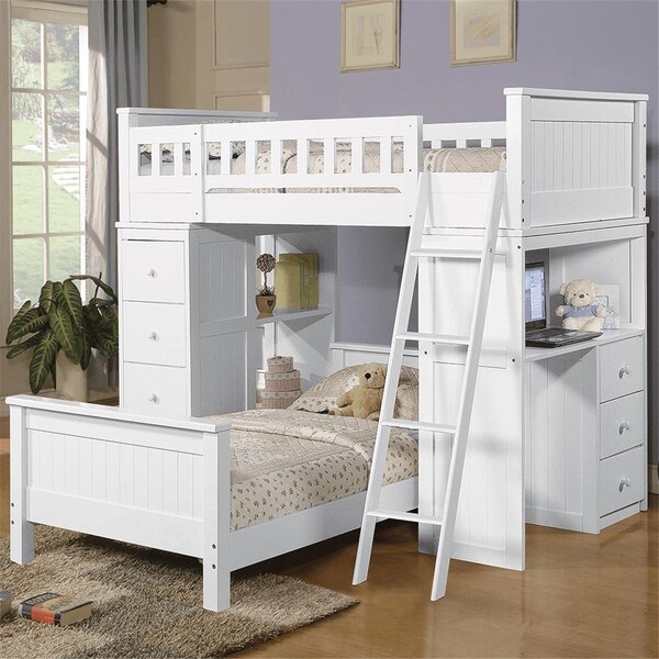 Acme Furniture Industry Acme Furniture  79 x 42 x 66 in. Willoughby Loft Bed, White - 10970W