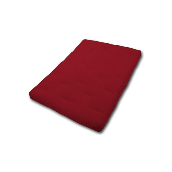 Kd Encimera PD-F8BUR 8 in. Liberty Full Size Futon Mattress - Burgundy - KD2479514
