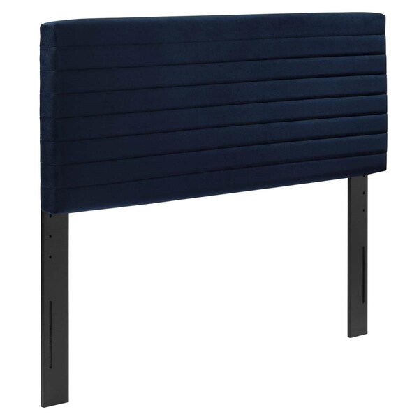 Modway Furniture 23 x 39.5 x 3.5 in. Tranquil Twin Size Headboard, Midnight Blue - MOD-7023-MID