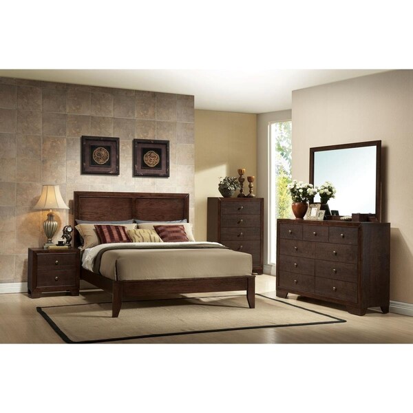 Gfancy Fixtures 52 x 85 x 80 in. Madison Eastern King Bed Espresso - GF3088991