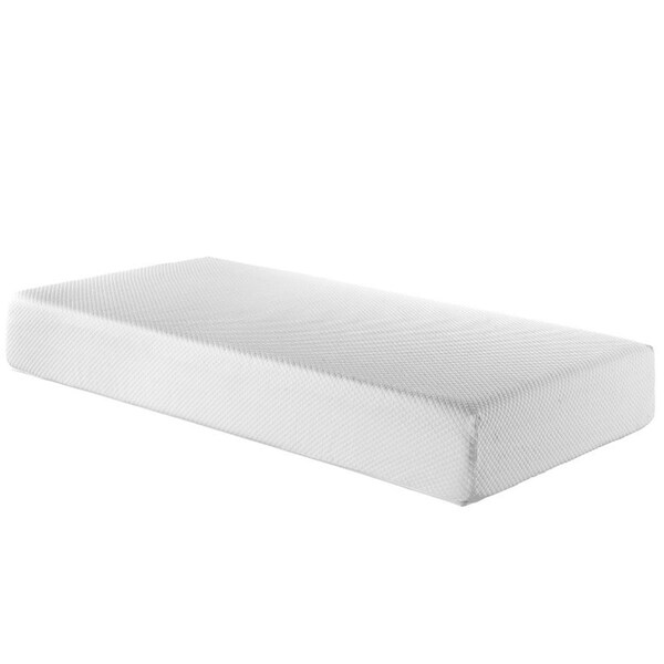 Modway Furniture 10 in. Aveline Twin Mattress, White - MOD-5487-WHI