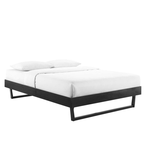 Modway Furniture Billie Wood Platform Bed Frame, Black - King Size - MOD-6215-BLK