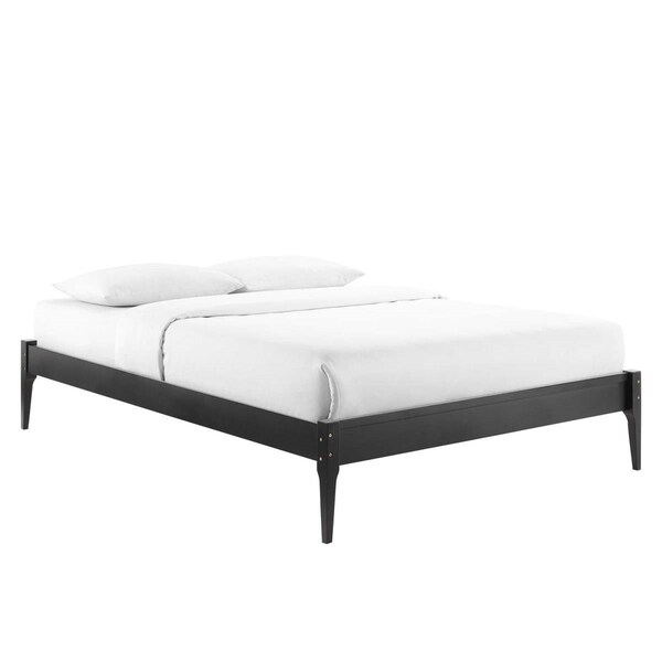 Modway Furniture June Queen Size Wood Platform Bed Frame, Black - MOD-6246-BLK