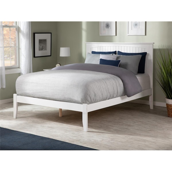 Atlantic Furniture Nantucket Bed with Open Foot, White - Queen - AR8241002
