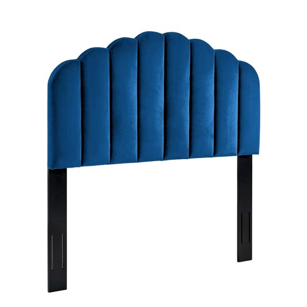 Modway Furniture Veronique Performance Velvet Headboard, Navy - Twin Size - MOD-6206-NAV