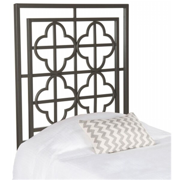 Safavieh Lucina Metal Twin Size Headboard- Gunmetal - 59.8 x 1.3 x 38.6 in. - FOX6215B-T