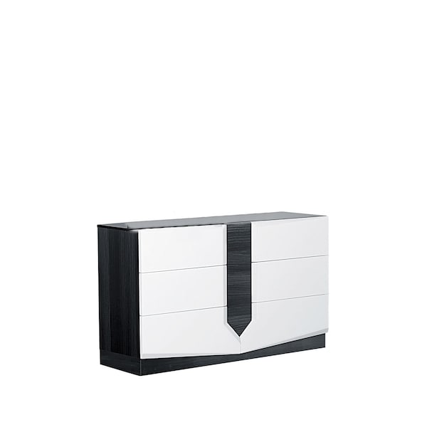 Global Furniture Usa Contemporary High Gloss Hudson White King Bed Group - 2840