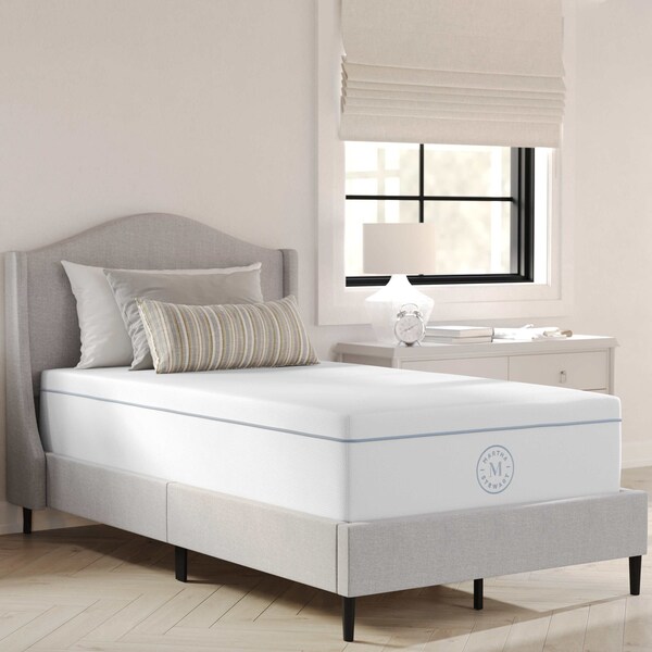 Martha Stewart SleepComplete 12 Inch Twin Medium Firm Hybrid Pocket Spring and Foam Dual-Action Cooling Mattress - CL-MODE1-12T-MS