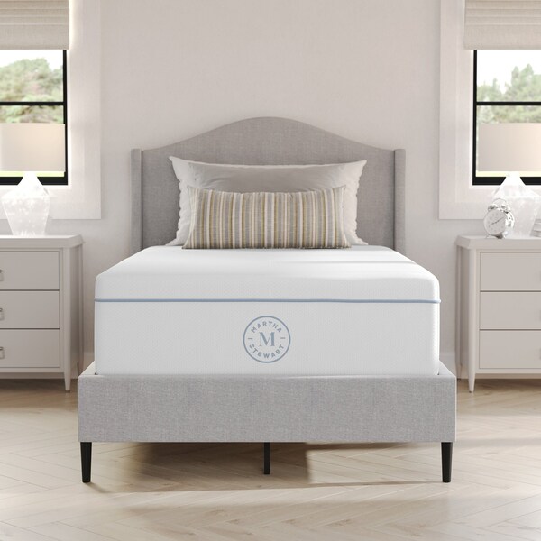 Martha Stewart SleepComplete 12 Inch Twin Medium Firm Hybrid Pocket Spring and Foam Dual-Action Cooling Mattress - CL-MODE1-12T-MS