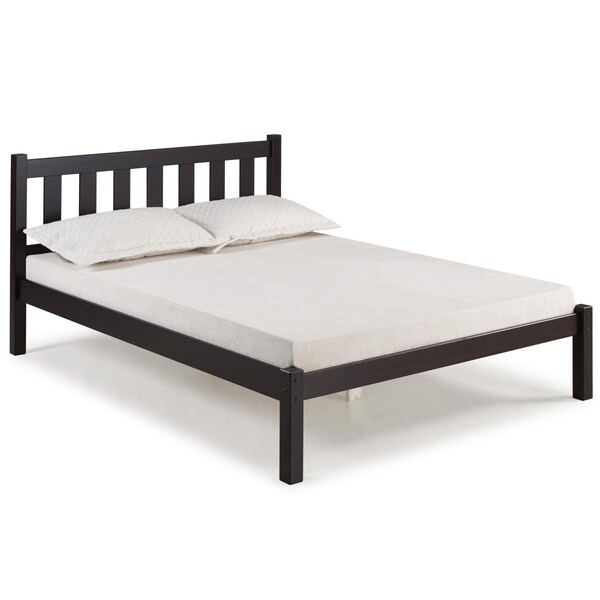 Kd Cama De Bebe Poppy Full Size Wood Platform Bed Espresso - KD3862124