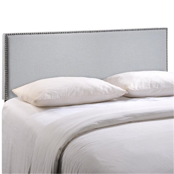 East End Imports Region Full Nailhead Upholstered Headboard- Gray - MOD-5217-GRY