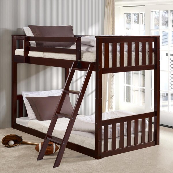 Donco PD-201204TTCP Twin Over Mission Bunk Bed, Dark Cappuccino - PD_201204TTCP
