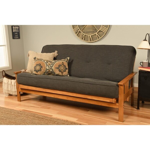 Kodiak No. 6000 Linen Charcoal 276 Coil Hinged Mattress - Full Size - KFLCHAF6M1
