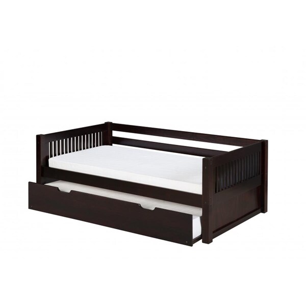 Gfancy Fixtures C213-TR Camaflexi Day Bed with Trundle - Mission Headboard - White Finish - GF1527661