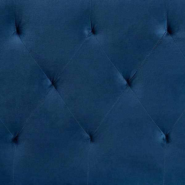 Baxton Studio Felix ModernNavy Blue Velvet Upholstered Headboard-King - 198-12409-ZORO