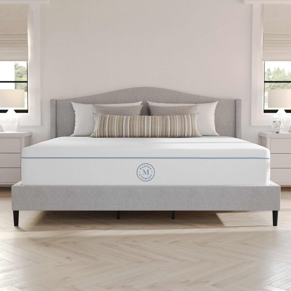 Martha Stewart SleepComplete 12 Inch King Medium Firm Hybrid Pocket Spring and Foam Dual-Action Cooling Mattress - CL-MODE1-12K-MS