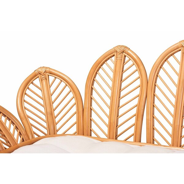 Bali & Pari Loften Bohemian Light Honey Rattan Daybed - 246-13597-ZORO