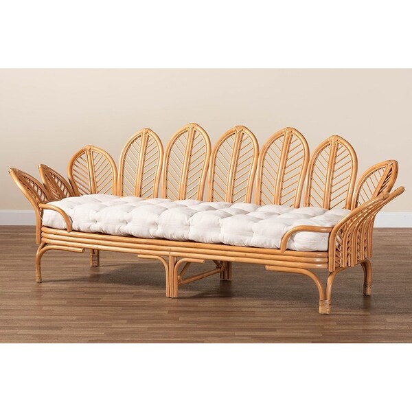 Bali & Pari Loften Bohemian Light Honey Rattan Daybed - 246-13597-ZORO