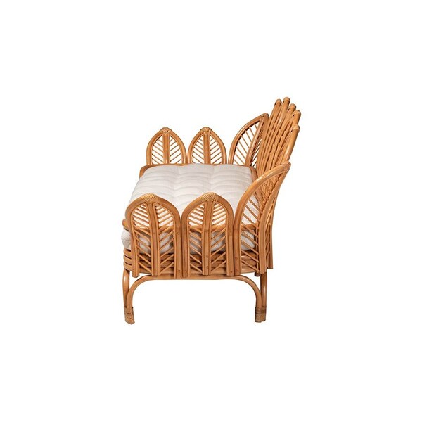 Bali & Pari Loften Bohemian Light Honey Rattan Daybed - 246-13597-ZORO
