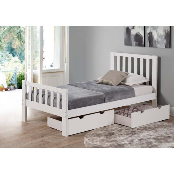 Alaterre Furniture Alaterre Underbed Storage Drawers, Set of 2, White - AJ0049WH