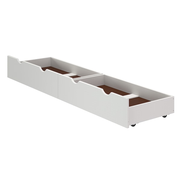 Alaterre Furniture Alaterre Underbed Storage Drawers, Set of 2, White - AJ0049WH