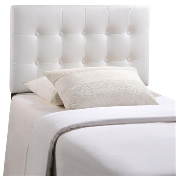East End Imports Emily Twin Vinyl Headboard- White - MOD-5177-WHI