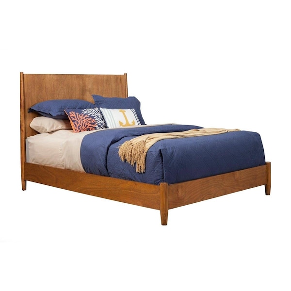 Alpine Furniture 81 x 86 x 47 in. Flynn Standard King Platform Bed, Acorn - 766-07EK