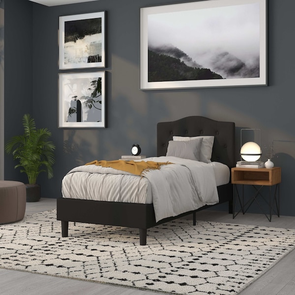 Flash Furniture Cambridge Headboard, Twin Size, Black Fbrc - HG-HB1708-T-BK-GG