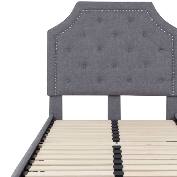 Flash Furniture Brighton Twin Platform Bed, Light Gray - SL-BK4-T-LG-GG