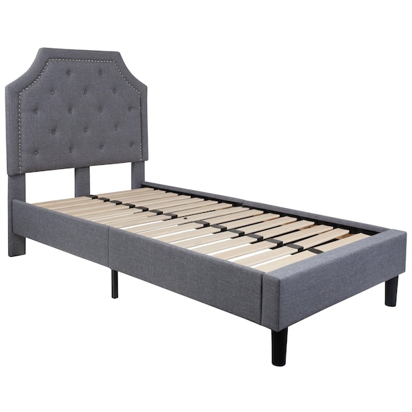 Flash Furniture Brighton Twin Platform Bed, Light Gray - SL-BK4-T-LG-GG