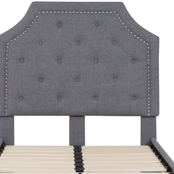 Flash Furniture Brighton Twin Platform Bed, Light Gray - SL-BK4-T-LG-GG
