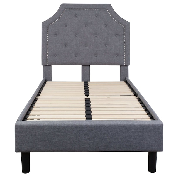 Flash Furniture Brighton Twin Platform Bed, Light Gray - SL-BK4-T-LG-GG