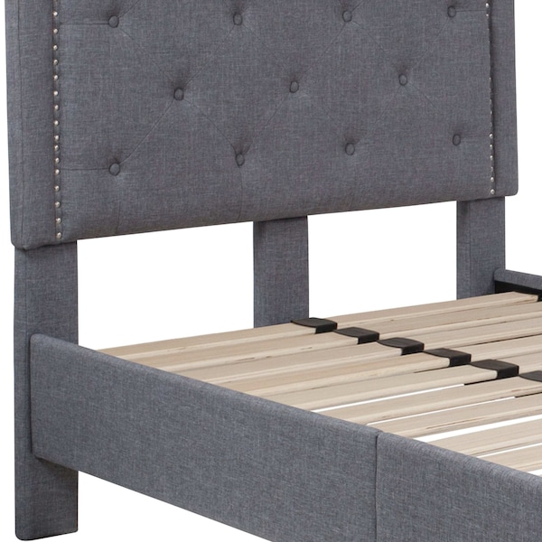 Flash Furniture Brighton Twin Platform Bed, Light Gray - SL-BK4-T-LG-GG