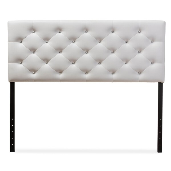 Baxton Studio Viviana Faux Leather Upholstered Button-tufted Queen Size Headboard - 120-6457