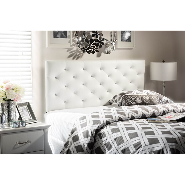 Baxton Studio Viviana Faux Leather Upholstered Button-tufted Queen Size Headboard - 120-6457