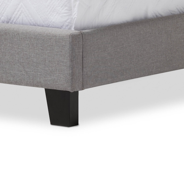 Baxton Studio Paris Modern Grey Upholstered Twin Size Tufting Bed - 125-6852