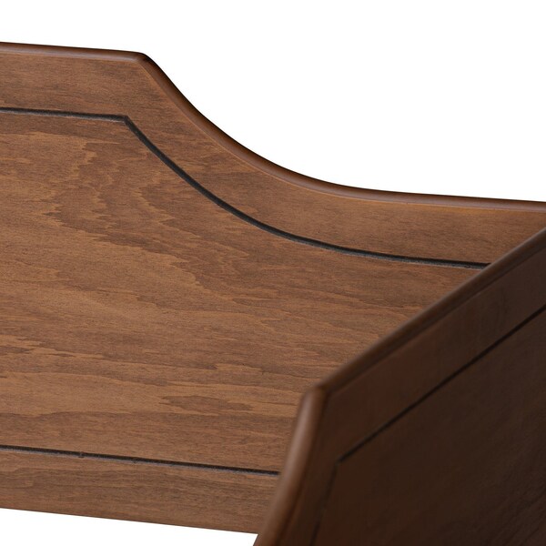 Baxton Studio Alya Classic Farmhouse Walnut Brown Finished Wood Full Size Daybed with Roll-Out Trundle Bed - 182-11173-10833-ZORO