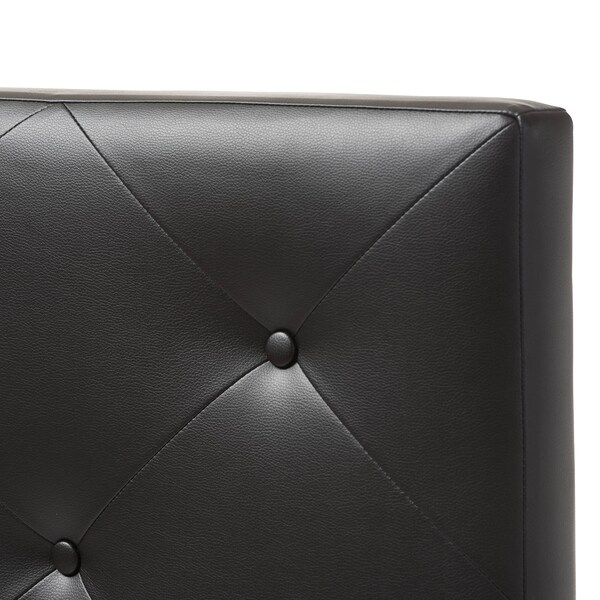 Baxton Studio Baltimore Modern Black Faux Leather Upholstered Twin Size Headboard - 125-6961