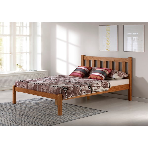Alaterre Furniture Poppy Full Wood Platform Bed, Cinnamon - AJPP20CI