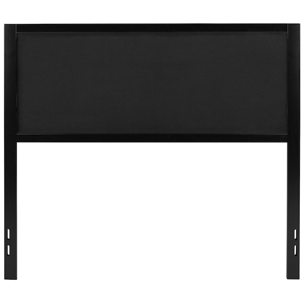 Flash Furniture Melbourne Metal Upholstered Full Size Headboard in Black Fabric - HG-HB1717-F-BK-GG