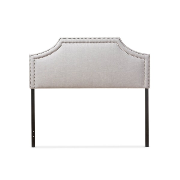 Baxton Studio Avignon Modern Grayish Beige Upholstered Full Size Headboard - 124-6865