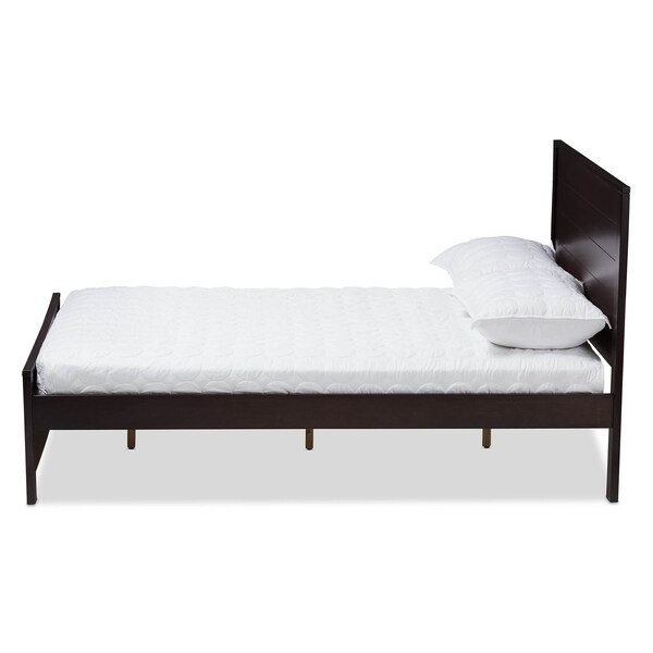 Baxton Studio Catalina Dark Brown-Finished Wood Full Platform Bed - 143-7863