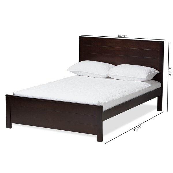Baxton Studio Catalina Dark Brown-Finished Wood Full Platform Bed - 143-7863