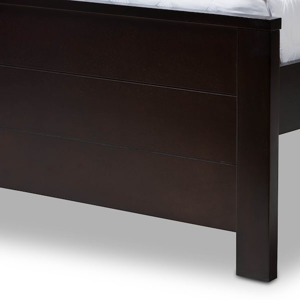 Baxton Studio Catalina Dark Brown-Finished Wood Full Platform Bed - 143-7863