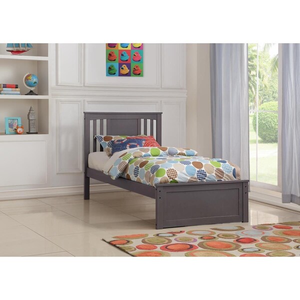 Donco Kids PD-3217TSG Twin Size Princeton Bed, Slate Grey - PD_3217TSG