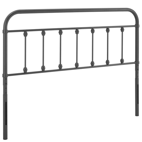 Modway Furniture Sage Metal Headboard, Gray - King Size - MOD-6155-GRY