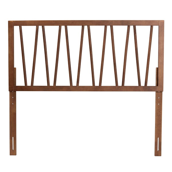 Baxton Studio Rahela Mid-Century Modern Ash Walnut Finished Wood Queen Size Headboard - 238-12882-ZORO